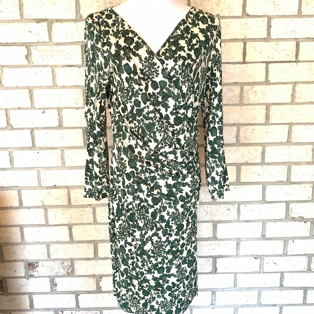 TORY BURCH faux wrap style dress Sz L